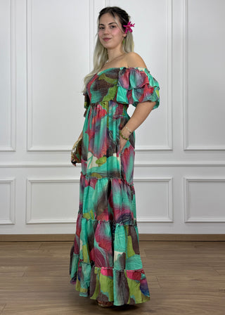 Rochie maxi cu piept elastic