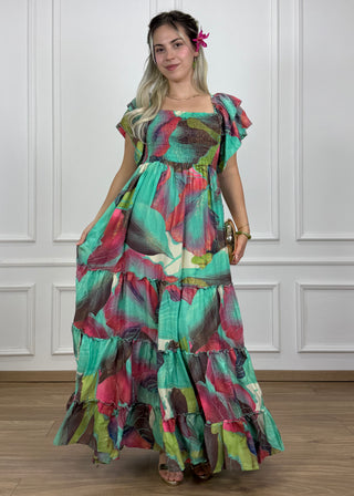 Rochie maxi cu piept elastic