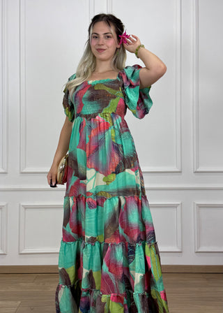 Rochie maxi cu piept elastic