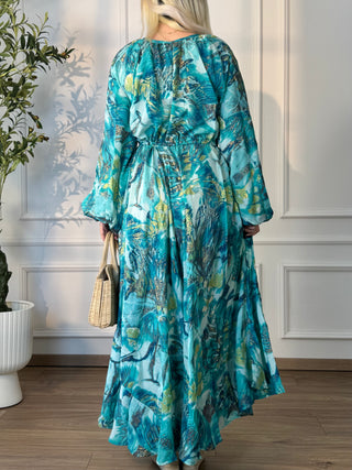 Rochie indiană cu mâneci lungi