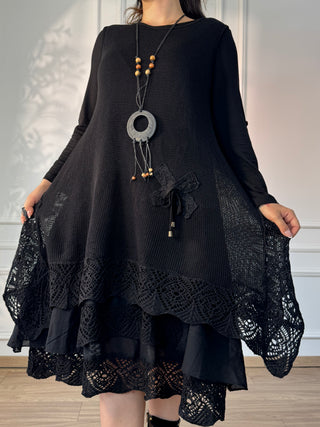 Rochie lungă cu două straturi