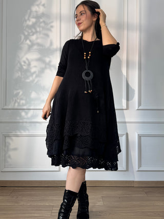 Rochie lungă cu două straturi