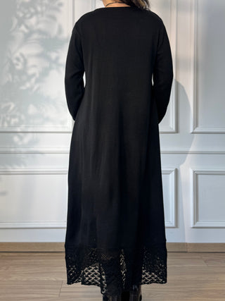 Rochie lungă tricotată din amestec de lână
