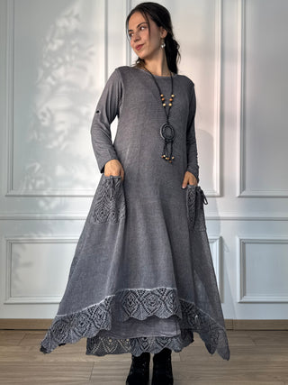 Rochie lungă cu două straturi