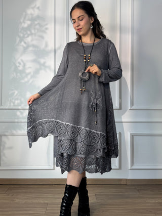Rochie lungă cu două straturi