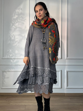 Rochie lungă cu două straturi