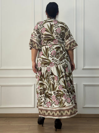 Rochie femeiască din viscoză cu model abstract