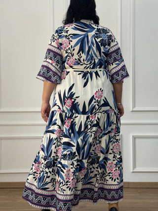Rochie femeiască din viscoză cu model abstract