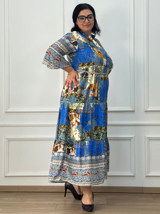 Rochie femeiască din viscoză cu model abstract