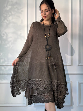 Rochie lungă cu două straturi