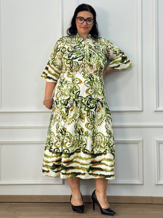 Rochie femeiască din viscoză cu model abstract