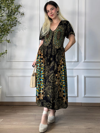 Rochie midi cu piept elasticizat