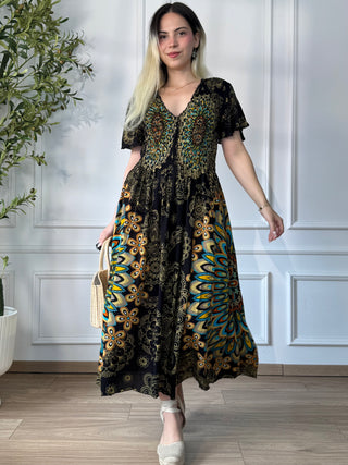 Rochie midi cu piept elasticizat