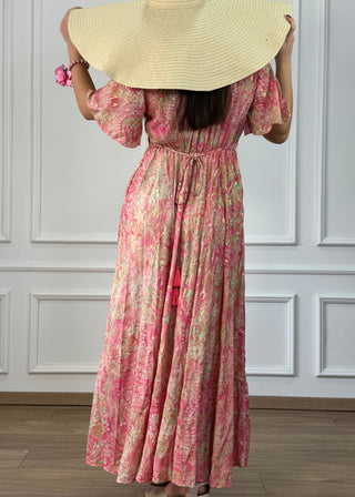 Rochie maxi cu decolteu în formă de inimă
