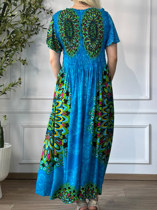 Rochie midi cu piept elasticizat