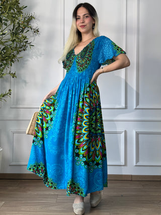 Rochie midi cu piept elasticizat