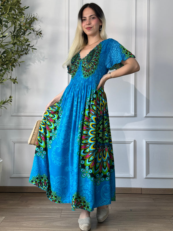 Rochie midi cu piept elasticizat