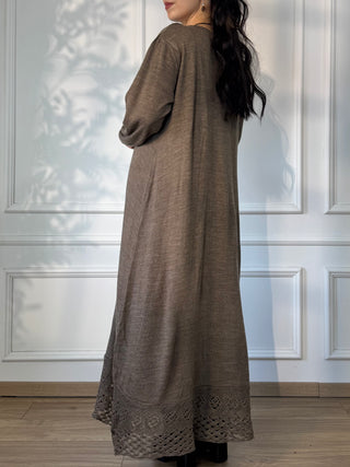 Rochie lungă tricotată din amestec de lână