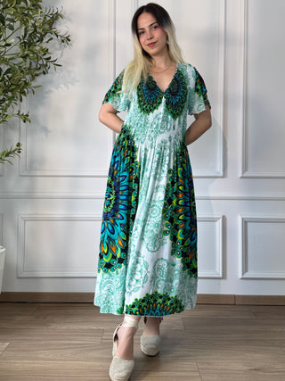 Rochie midi cu piept elasticizat