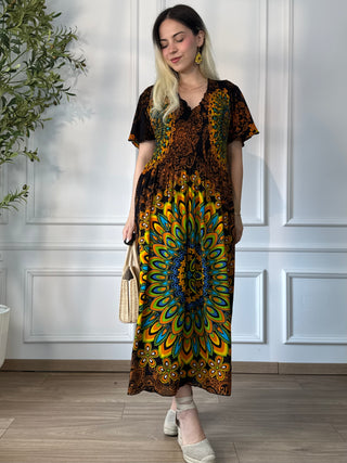 Rochie midi cu piept elasticizat
