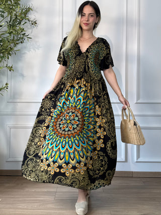 Rochie midi cu piept elasticizat