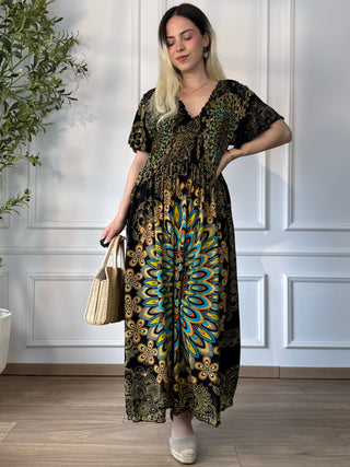 Rochie midi cu piept elasticizat