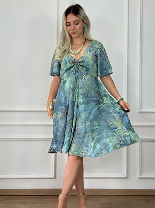 Rochie maxi cu decolteu în formă de inimă