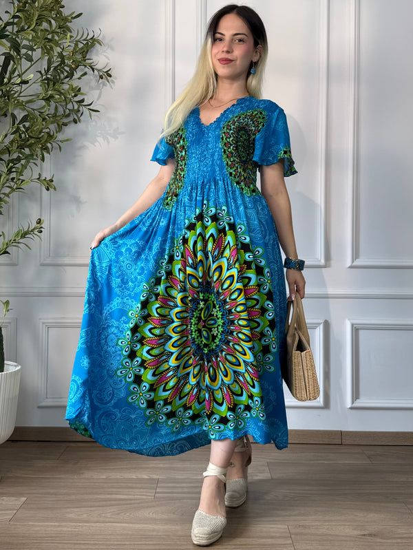 Rochie midi cu piept elasticizat