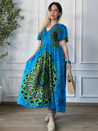 Rochie midi cu piept elasticizat