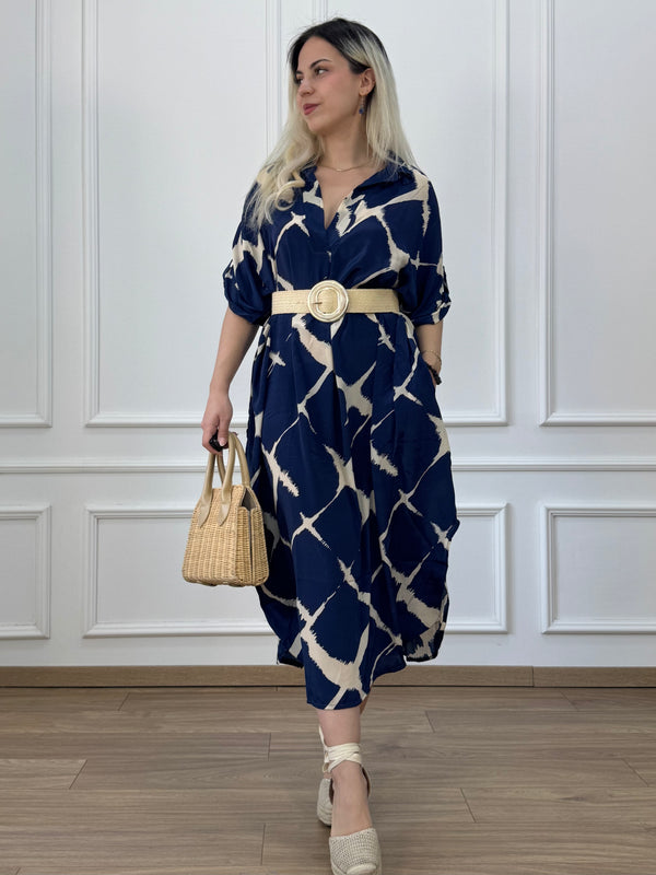 Rochie de vară cu guler și buzunare