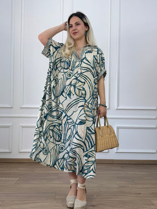 Rochie de vară cu guler și buzunare