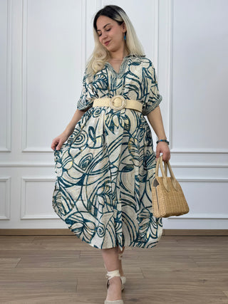 Rochie de vară cu guler și buzunare