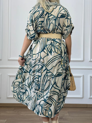 Rochie de vară cu guler și buzunare