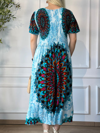 Rochie midi cu piept elasticizat