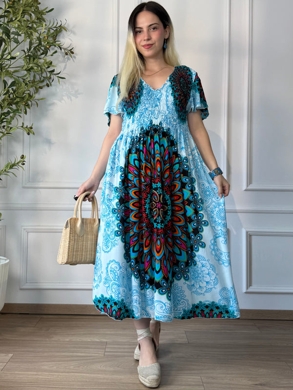 Rochie midi cu piept elasticizat