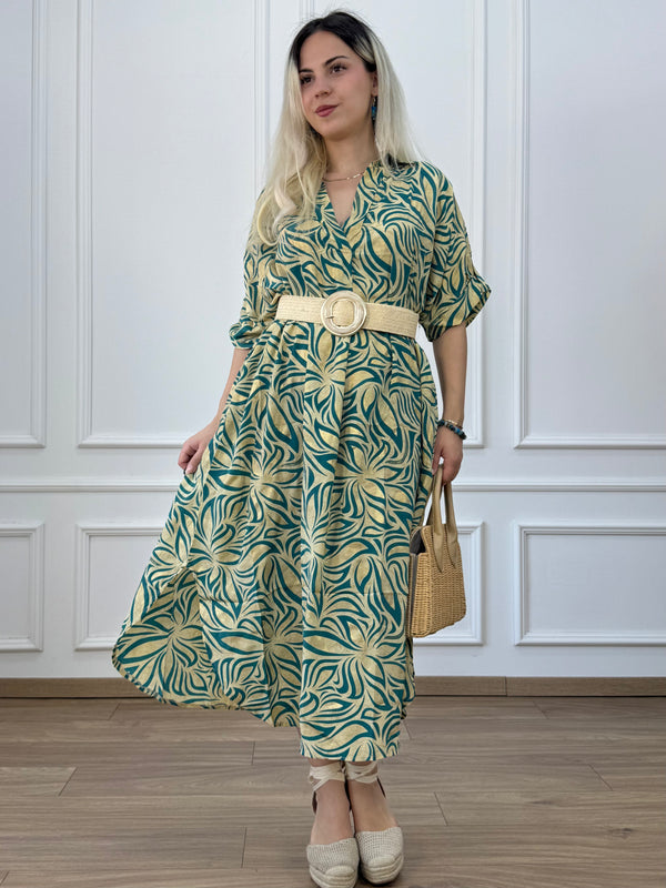 Rochie de vară cu guler și buzunare