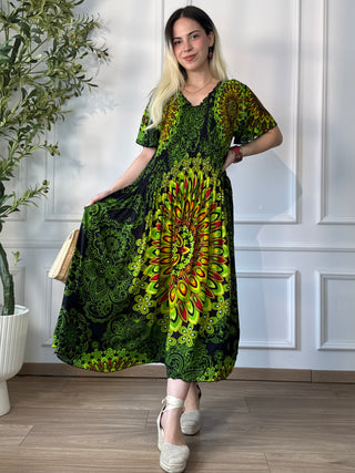 Rochie midi cu piept elasticizat