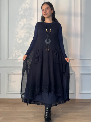 Rochie lungă cu două straturi