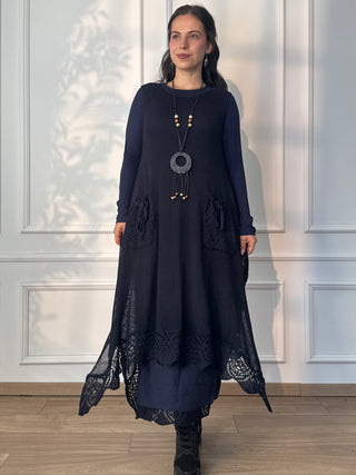 Rochie lungă cu două straturi