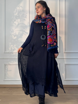 Rochie lungă cu două straturi
