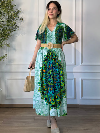 Rochie midi cu piept elasticizat
