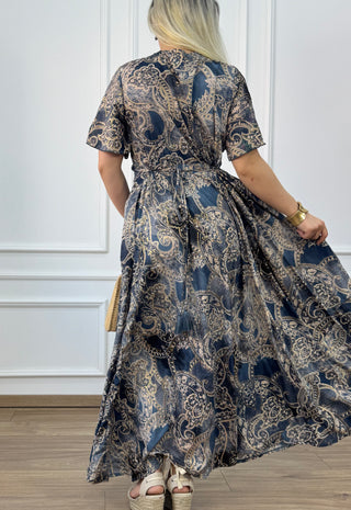 Rochie maxi cu decolteu în formă de inimă