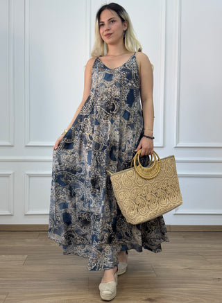 Rochie maxi cloș cu buzunare
