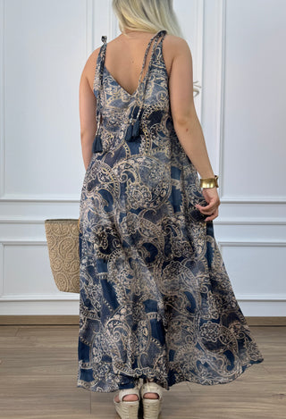 Rochie maxi cloș cu buzunare