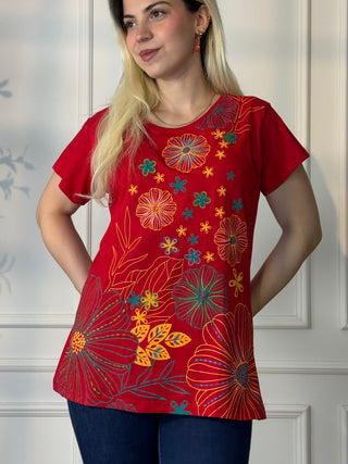 Bluză cu model mandala și mentă