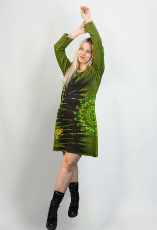 Tunică nepaleză batikată - Verde